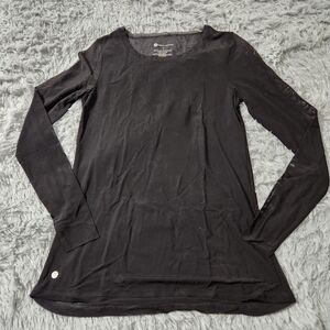 TEMA Athletics Black Mesh Long Sleeve Crewneck Shirt